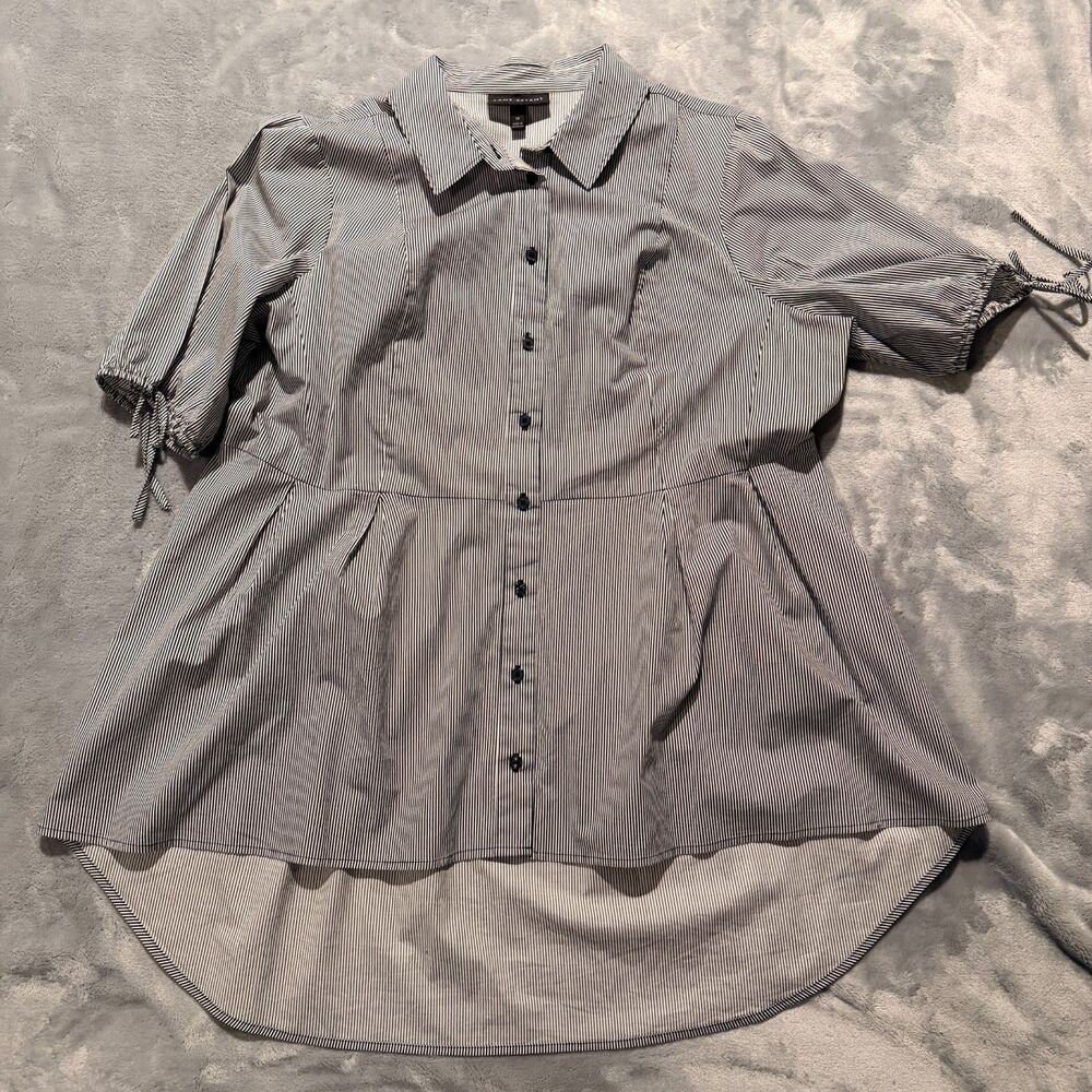 Lane Bryant No Peek Stripe Blouse